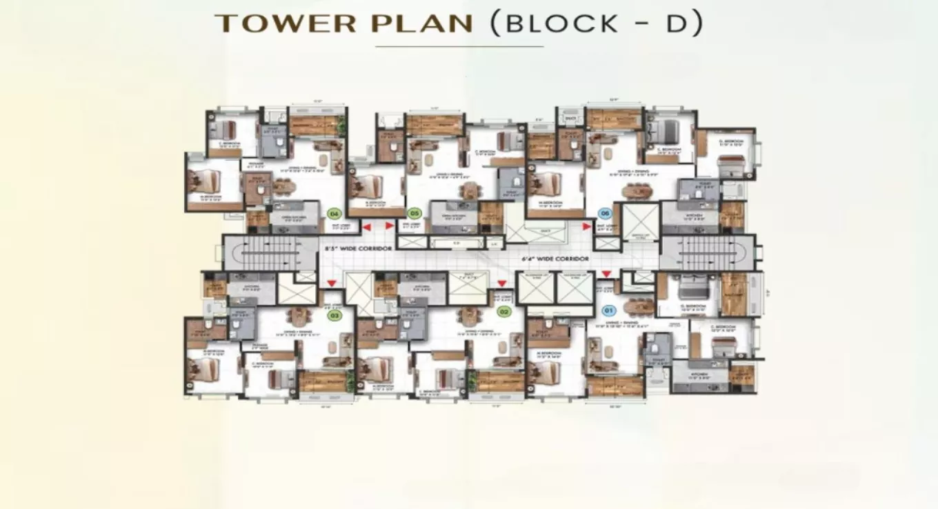 TVS Emerald Auralis Tower D Floor Plan