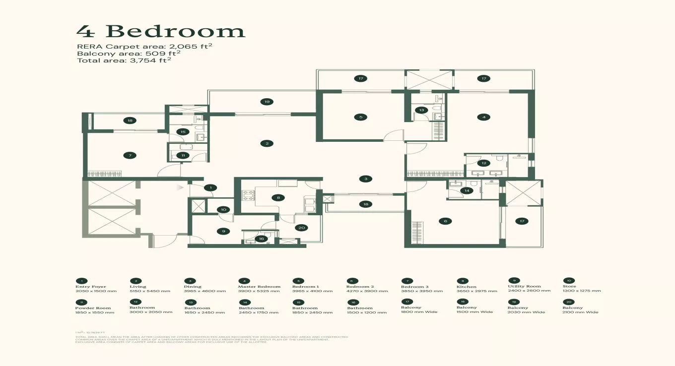 Max Estate 105 Floor Plan Type 1